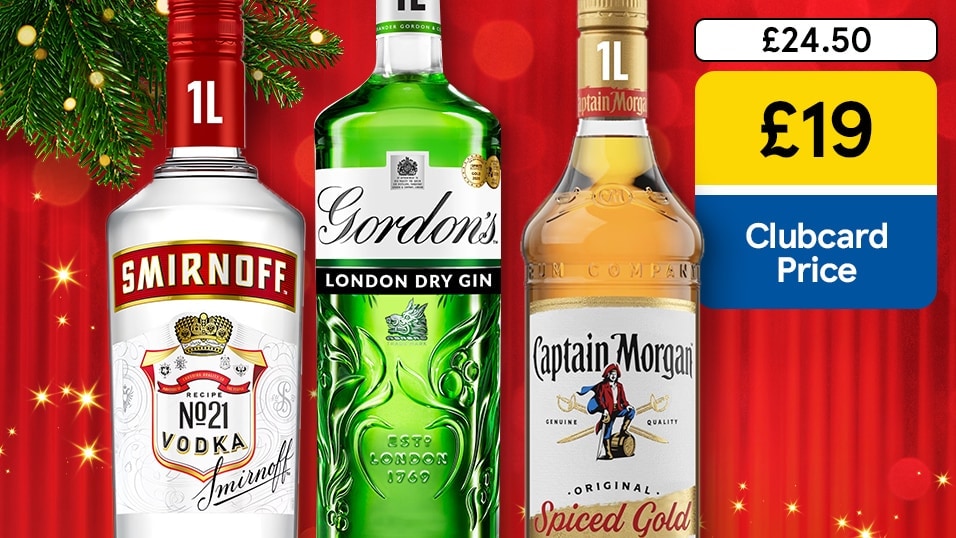 Deck the drinks with £19 spirits 1L