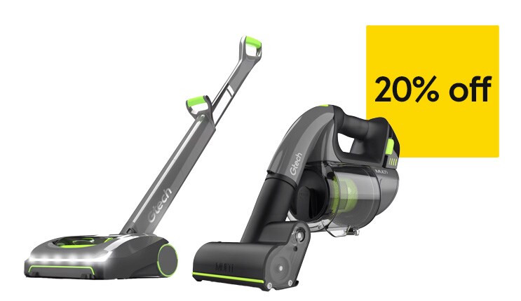 Save up to 20% across Gtech vacuum cleaners 