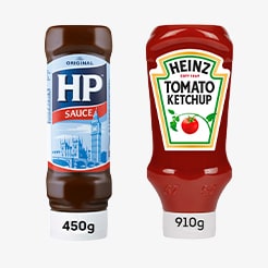 Ketchup and brown sauce