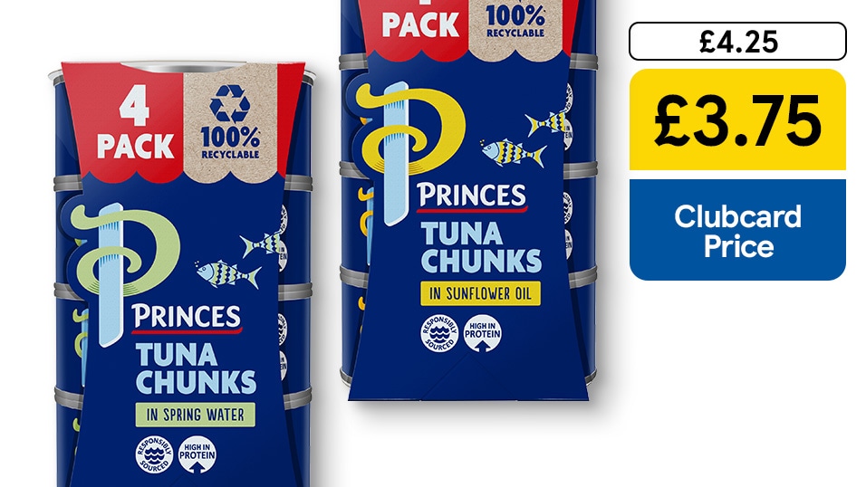 £3.75 Princes Tuna 4x145g