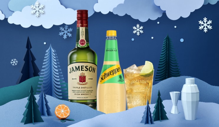 Jameson, Schweppes Ginger Ale & Lime