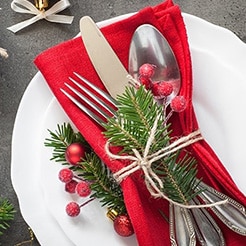 Christmas tableware