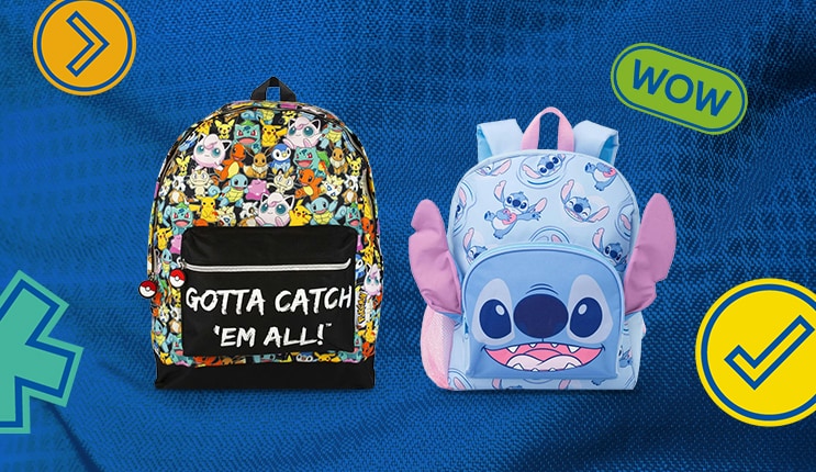 Get them all set for school with colourful backpacks, lunch bags and water bottles 