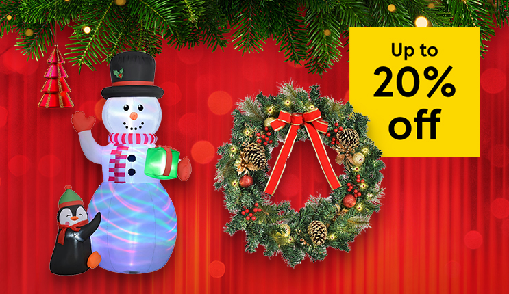 Go on, make your home a little more Christmassy with up to 20% off selected decorations.