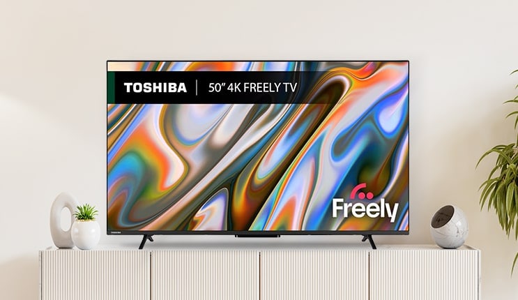 Perfect for bigger living rooms. Distance for best viewing experience: 2.5 to 3 metres. Consider wall height: the TV centre should be at or slightly below eye level when seated.