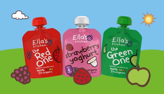 Ellas kitchen on the go puree, various flavours