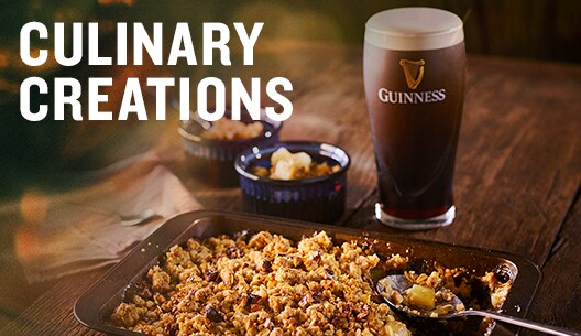 Guinness Apple Oat Crumble with a Cinnamon Sea Salt Whipped Cream