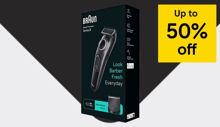 Up to half price on Braun