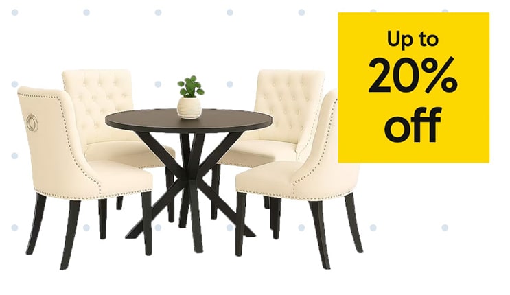 Upgrade your home with up to 20% off selected furniture