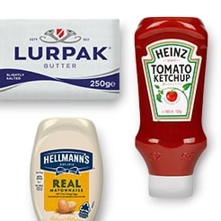 Add spreads and condiments