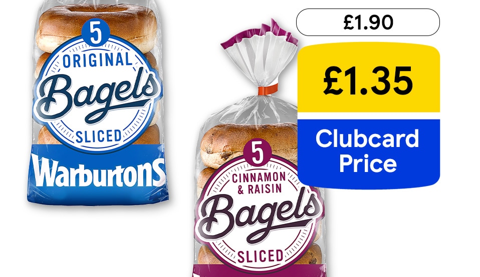 £1.35 Warburtons bagels 5-pack