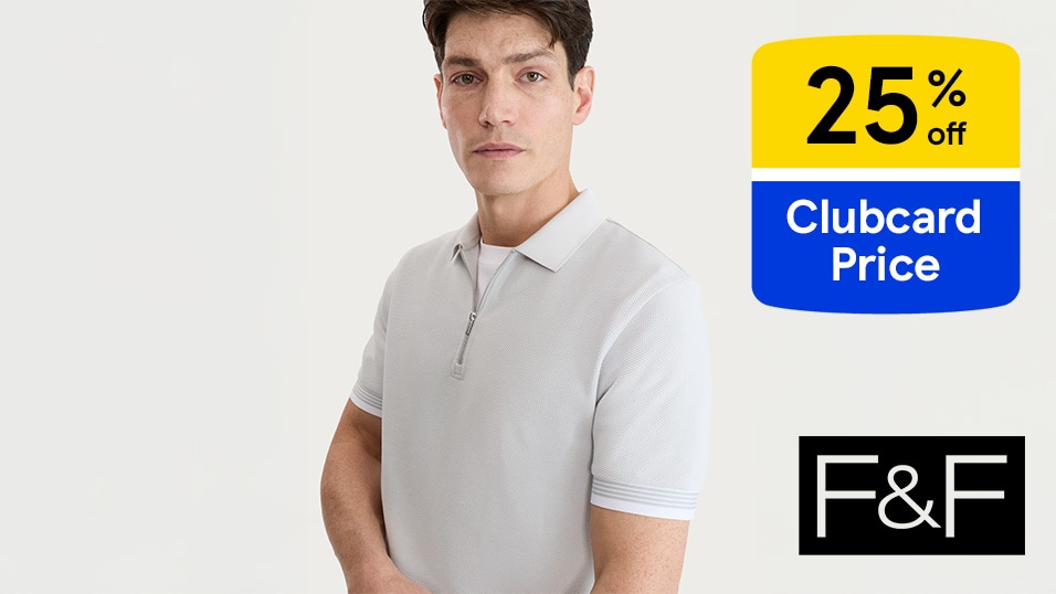 25% off F&F men's polo shirts
