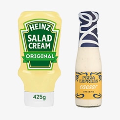 Salad cream, dressings, toppers & croutons