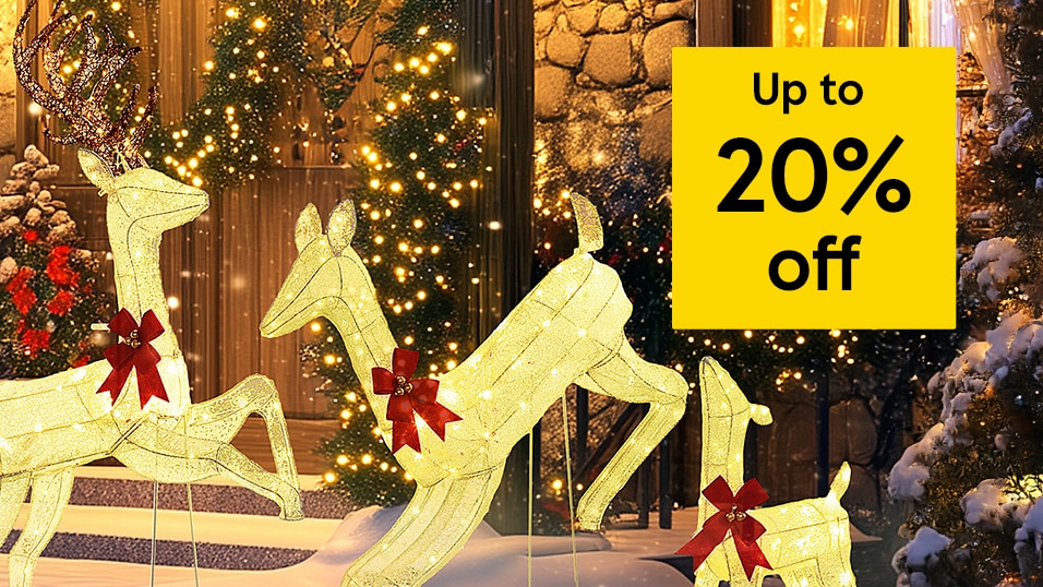 Get up to 20% off Christmas decorations