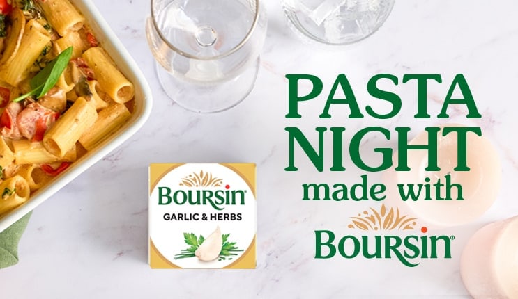 Pasta night, made with Boursin
