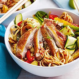 Bang bang chicken noodle stir-fry