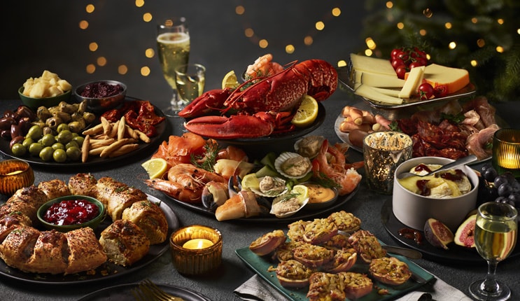 Browse Christmas party food