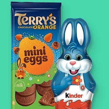 Chocolate Easter bunnies and bars