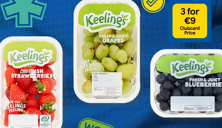 Get 3 for €9 on Keelings fruit