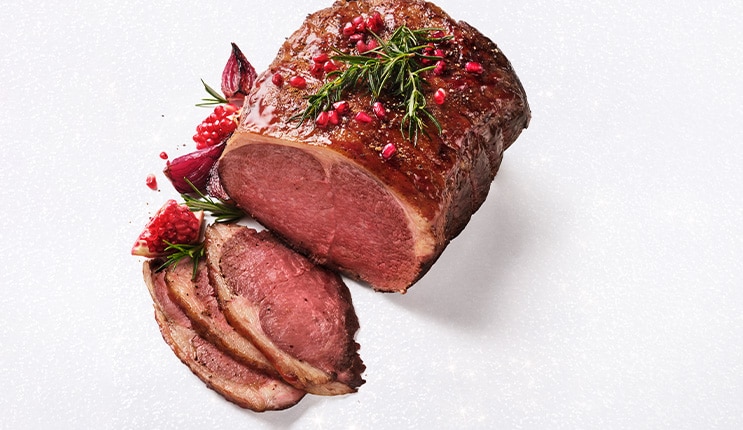 Glossy and herby, our roast beef makes a real showstopper