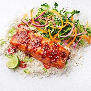 Glazed sweet salmon
