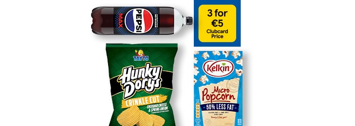 3 for €5 on-the-go snacks and treats