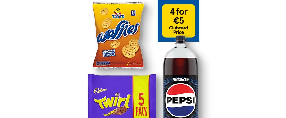 Curb your cravings with 4 for €5 snacks and sweets