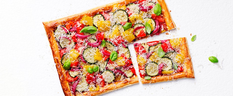 Rustic ratatouille tart