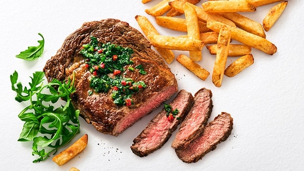 Date night steak and chips