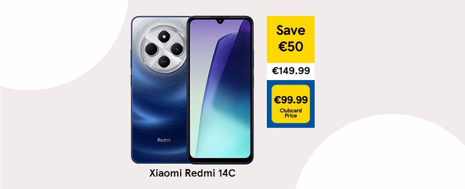 Get the Xiaomi Redmi 14C for just €99.99 with your Clubcard, reduced from €149.99 