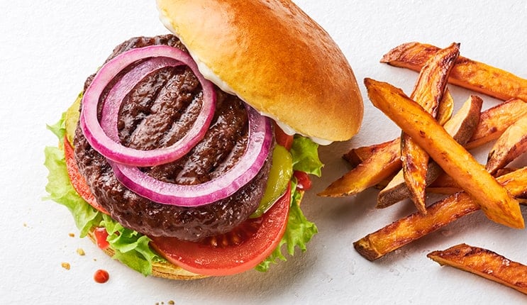 Juicy beef burgers