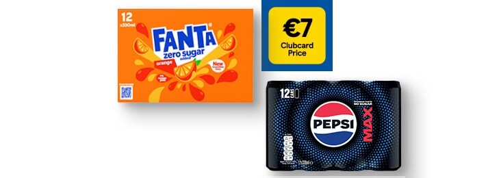 Save with €7 soft drink 12-packs