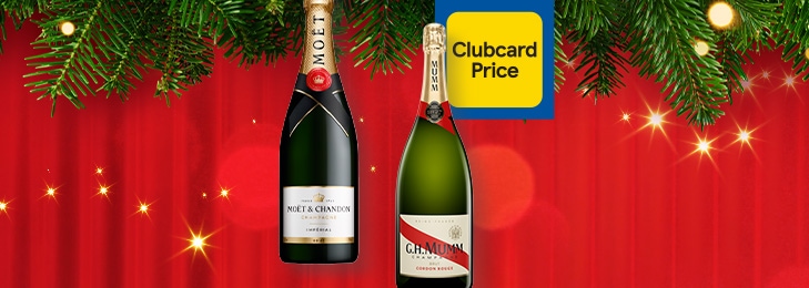 Raise a glass with Moët & Chandon and Mumm champagne at Clubcard Prices