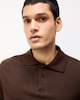 image 1 of F&F Textured Short Sleeved Polo Shirt in Brown