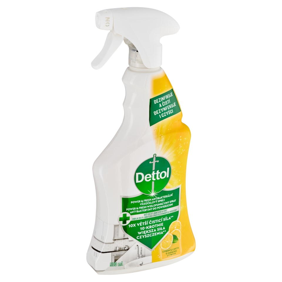 image 1 of Dettol Power & Fresh Antibacterial Multi-Purpose Spray Lemon & Lime 500ml