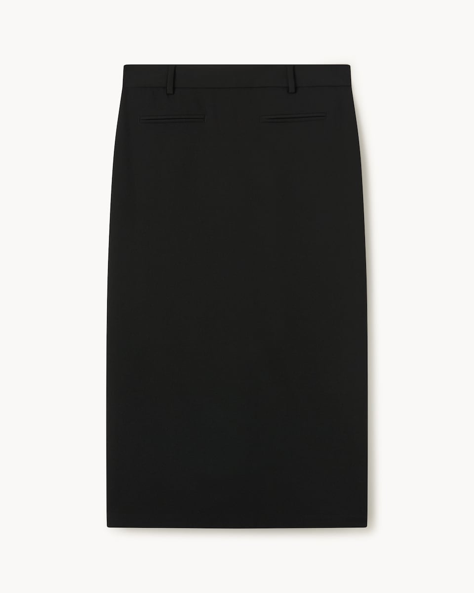 image 1 of F&F Tailored Pencil Midi Skirt in Black