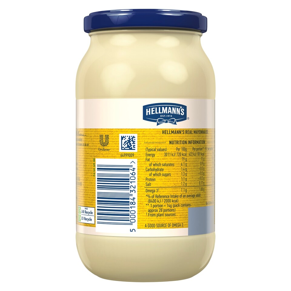 image 1 of Hellmann's Real Mayonnaise Jar 400g