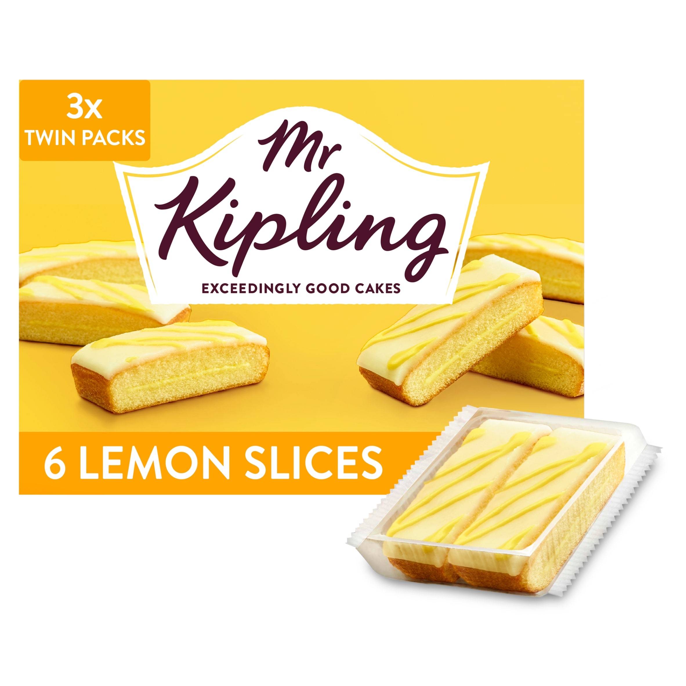 Mr Kipling Lemon Cake Slices 6 Pack