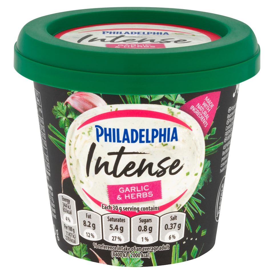 Philadelphia Intense Garlic & Herb Soft Cream Cheese 140G