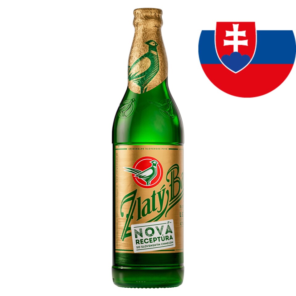Zlatý Bažant 12% svetlý ležiak fľaša 500 ml