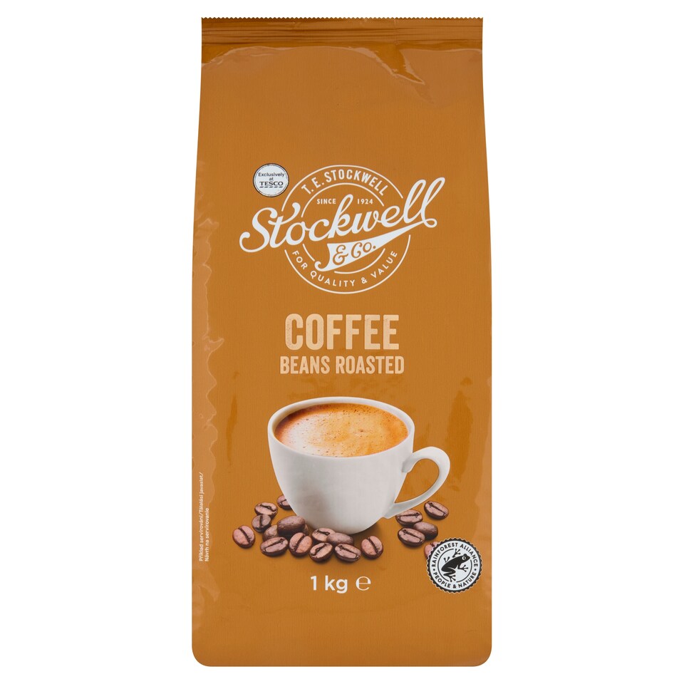 Stockwell & Co. Zmes praženej zrnkovej kávy arabica a robusta 1 kg
