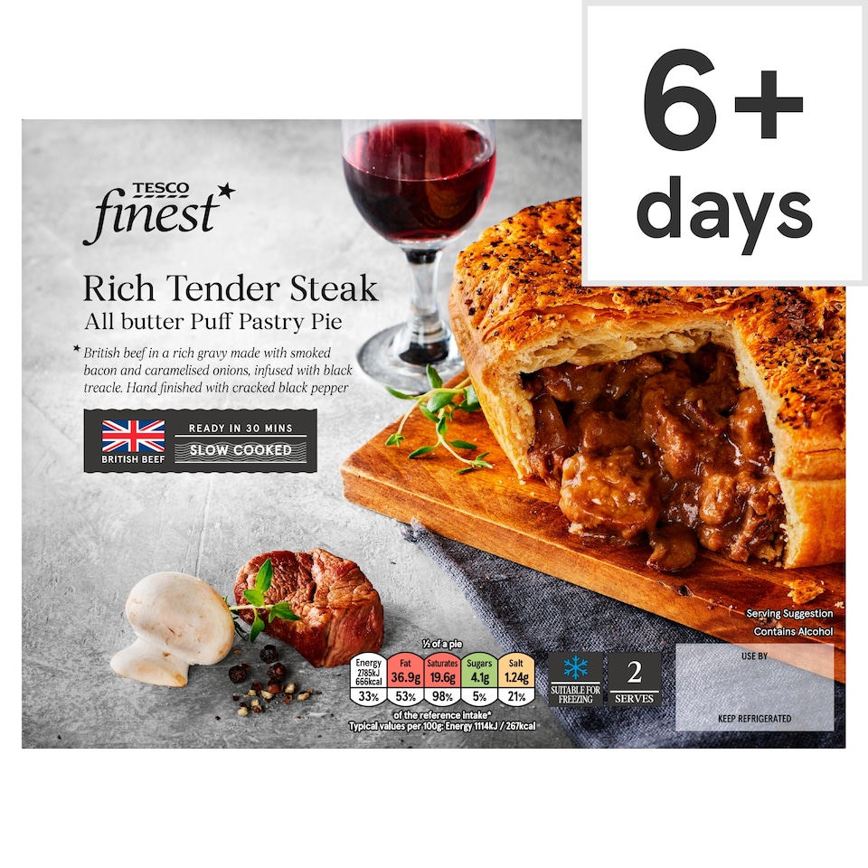 Tesco Finest Steak Pie 500g