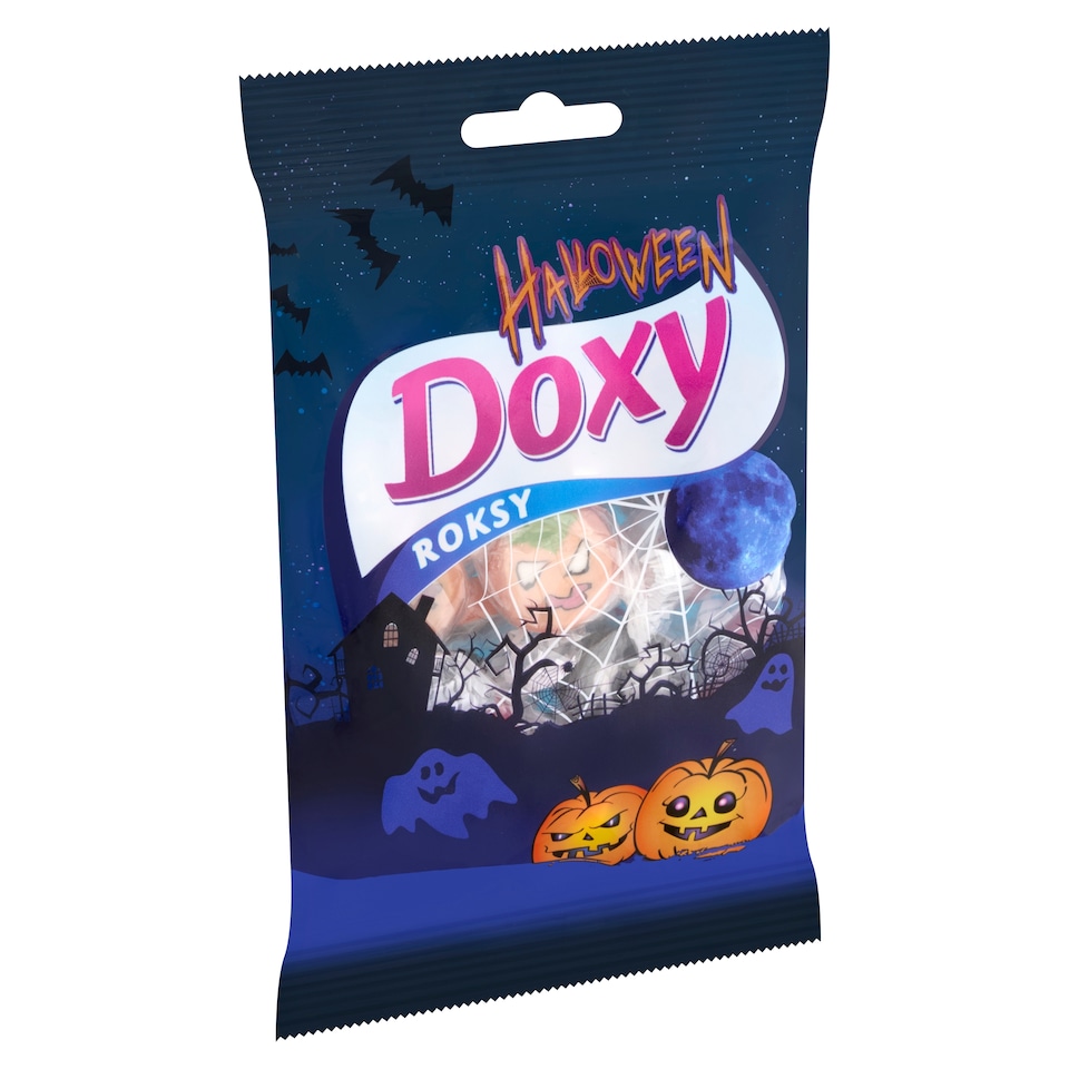 Doxy Roksy Halloween vegyes gyümölcs ízű cukorkák 90 g  1. kép