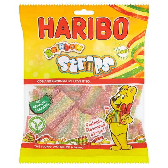 Haribo Sour Rainbow Strips 150G