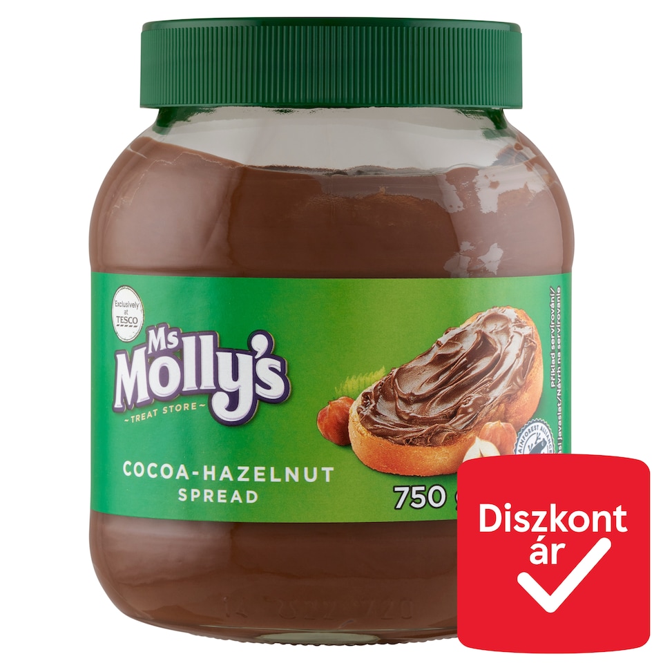 Ms Molly's kakaós-mogyorós kenhető krém 750 g
