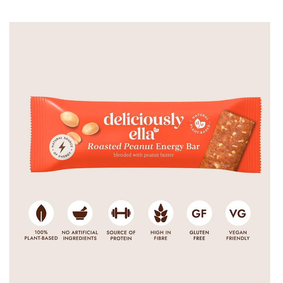 image 1 of Deliciously Ella Roasted Peanut Energy Bar 40g