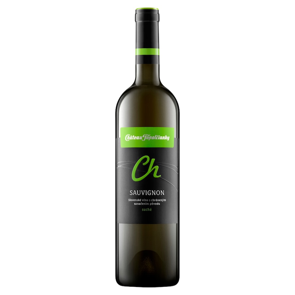 Château Topoľčianky Sauvignon slovenské akostné odrodové víno CH.O.P. biele suché 0,75 l