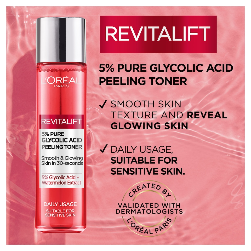 image 1 of L'Oreal Paris Revitalift Glycolic Acid Toner 180Ml