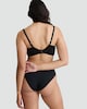 image 3 of F&F Fuller Bust Floral Lace Detail Underwired Plunge Bra in Black