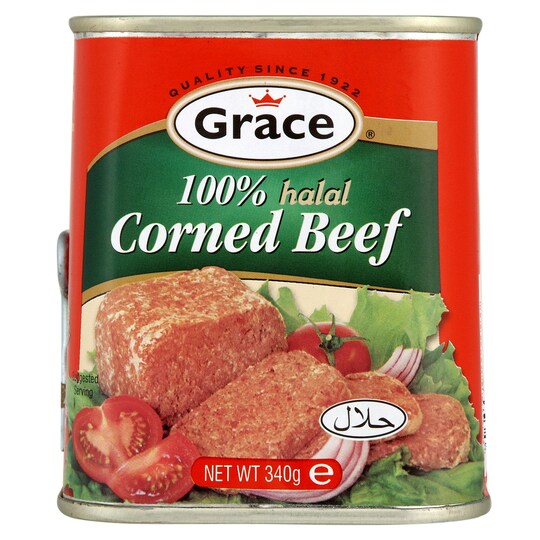 Grace 100 Halal Corned Beef 340G Tesco Groceries
